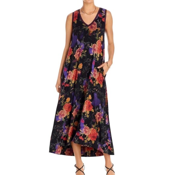 Johnny Was Bossa Nova V-Neck Maxi Dress Boho Chic XS EUC! - Picture 6 of 12